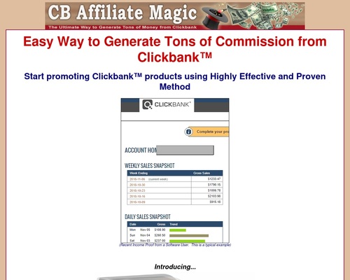 CB Affiliate Magic | Clickbank Affiliate Marketing