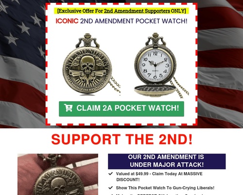 Claim this 2nd Amendment Pocket Watch!