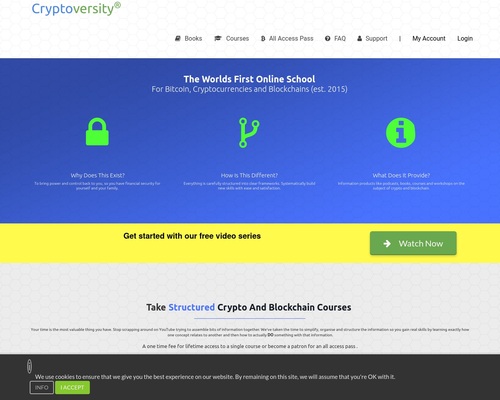 Cryptoversity - Bitcoin Cryptocurrency & Blockchain Courses