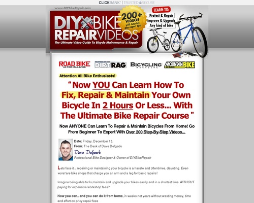 DIYBikeRepair - Easy Bicycle Repair Course With 200 Videos and Bike Repair Manuals