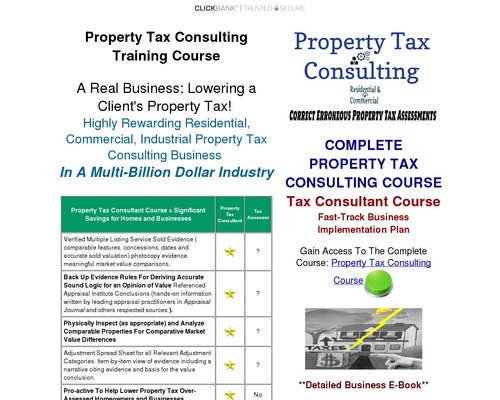 Deliver Correct Real Estate Market Valuation and Property Tax Appeal Course for Residential and Business Real Estate