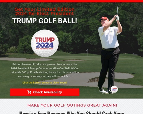 Get Your Trump 2020 Golf Balls!
