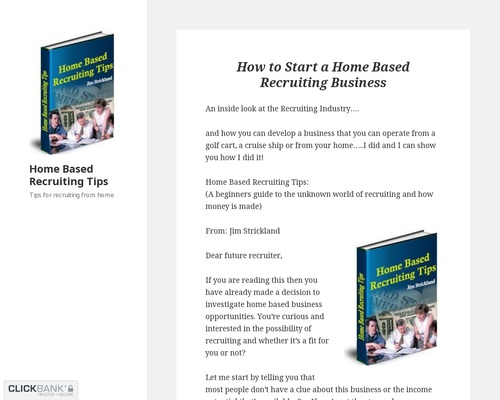 How to be a Home Based Recruiter - Home Based Recruiting Tips
