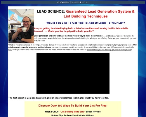 Lead Science Generation System - The only Guaranteed list building system
