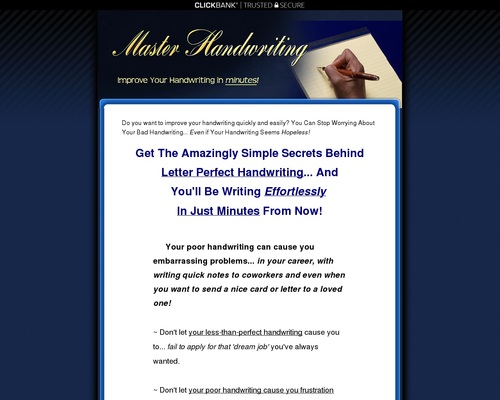 Master Handwriting: Improve Your Handwriting in Minutes!