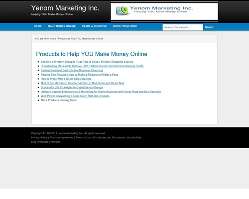 Products to Help YOU Make Money Online | Yenom Marketing Inc.