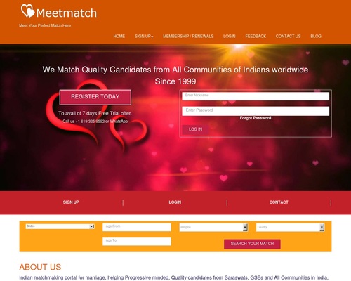 We Match Quality Candidates from All Communities of Indians in India and Worldwide - Since 1999