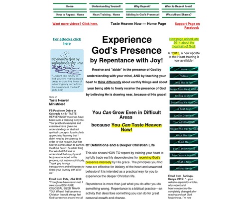 Experience God! Receive God's Presence by Repentance with Joy!