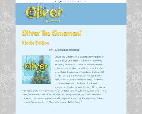 Oliver the Ornament one of People Magazine's Best New Books