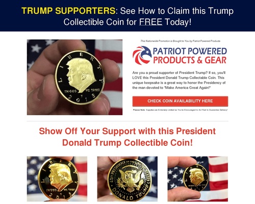 President Trump Commemorative Black & Gold Coin