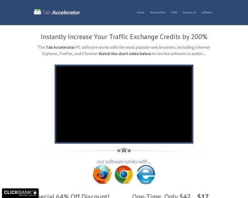 Tab Accelerator - Powerful Traffic Exchange Software