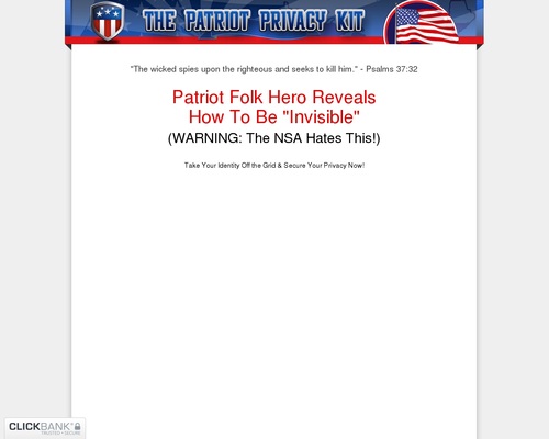 The Patriot Privacy Kit: #1 Best Selling Survival Privacy Product!
